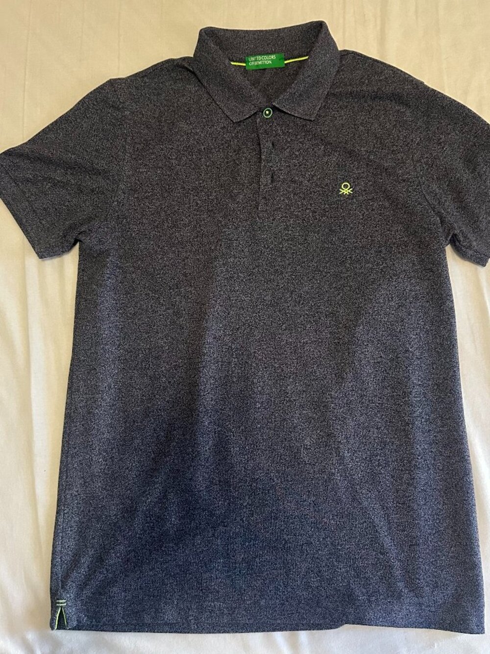 United Colors of Benetton Men's Charcoal Gray Heather Polo Shirt